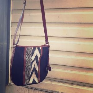 Lucky Brand cross body canvas bag